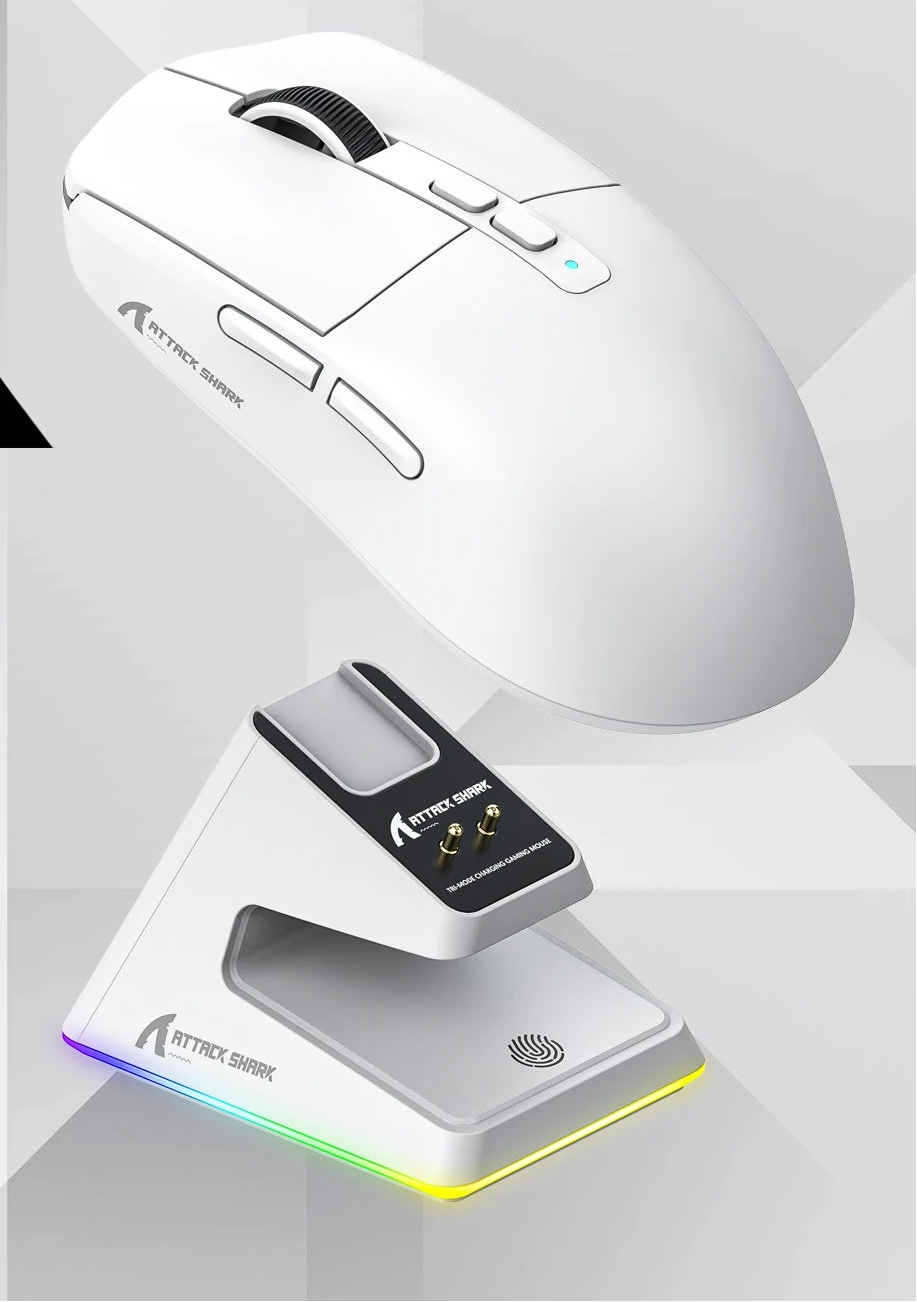 Bluetooth Tri-Mode Connection, RGB Macro Gaming Mouse