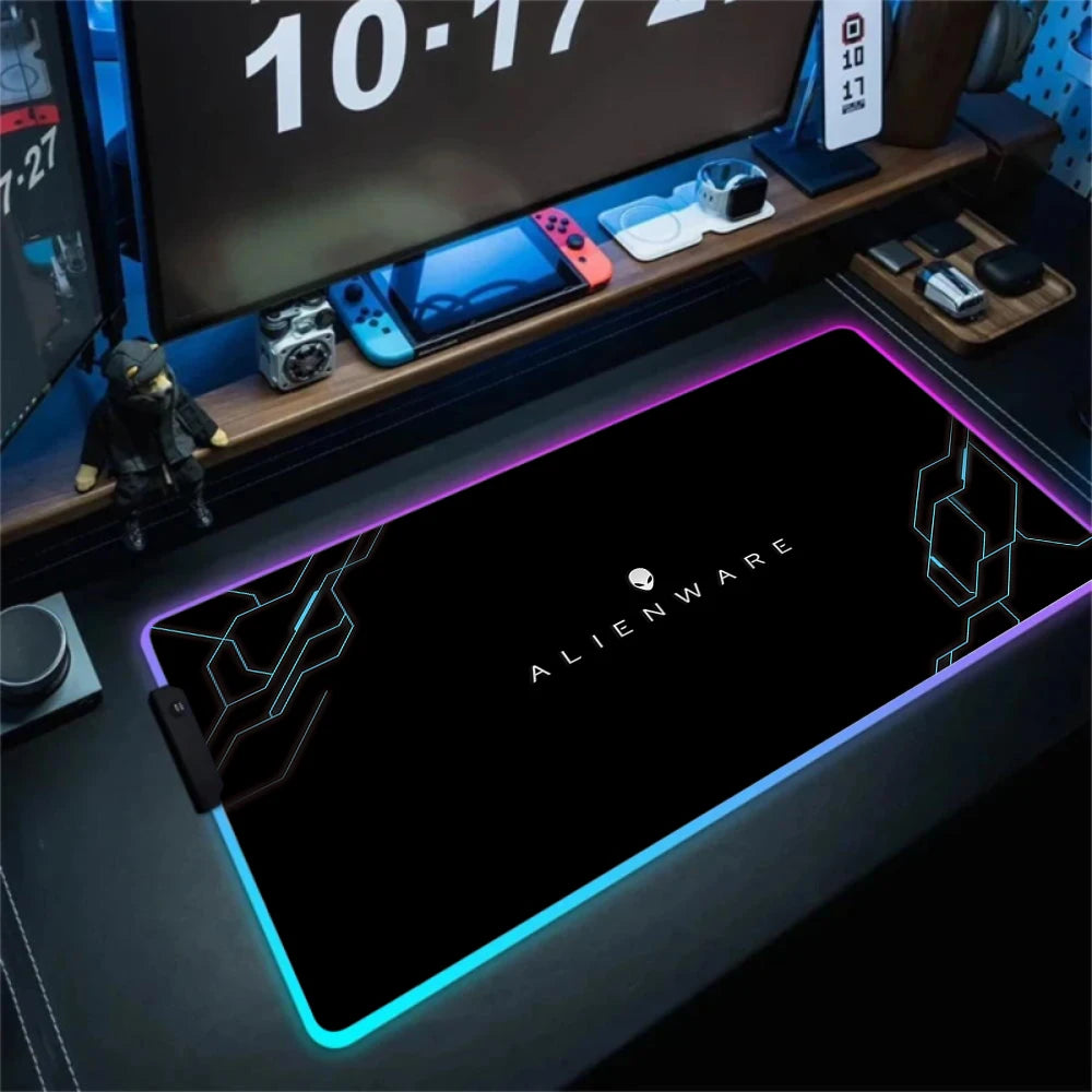 RGB Alienware Black Large Gaming Mouse Pad