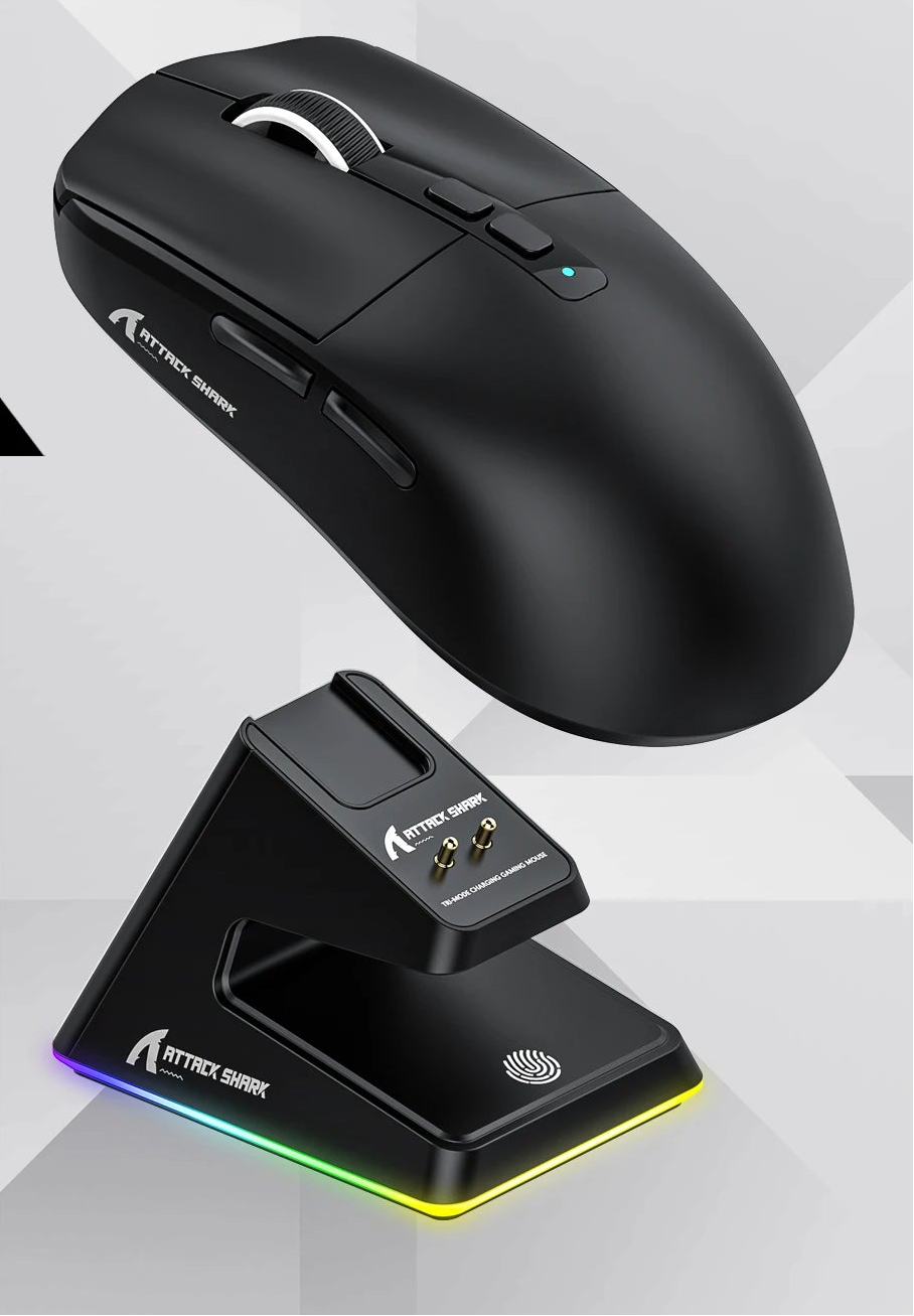 Bluetooth Tri-Mode Connection, RGB Macro Gaming Mouse