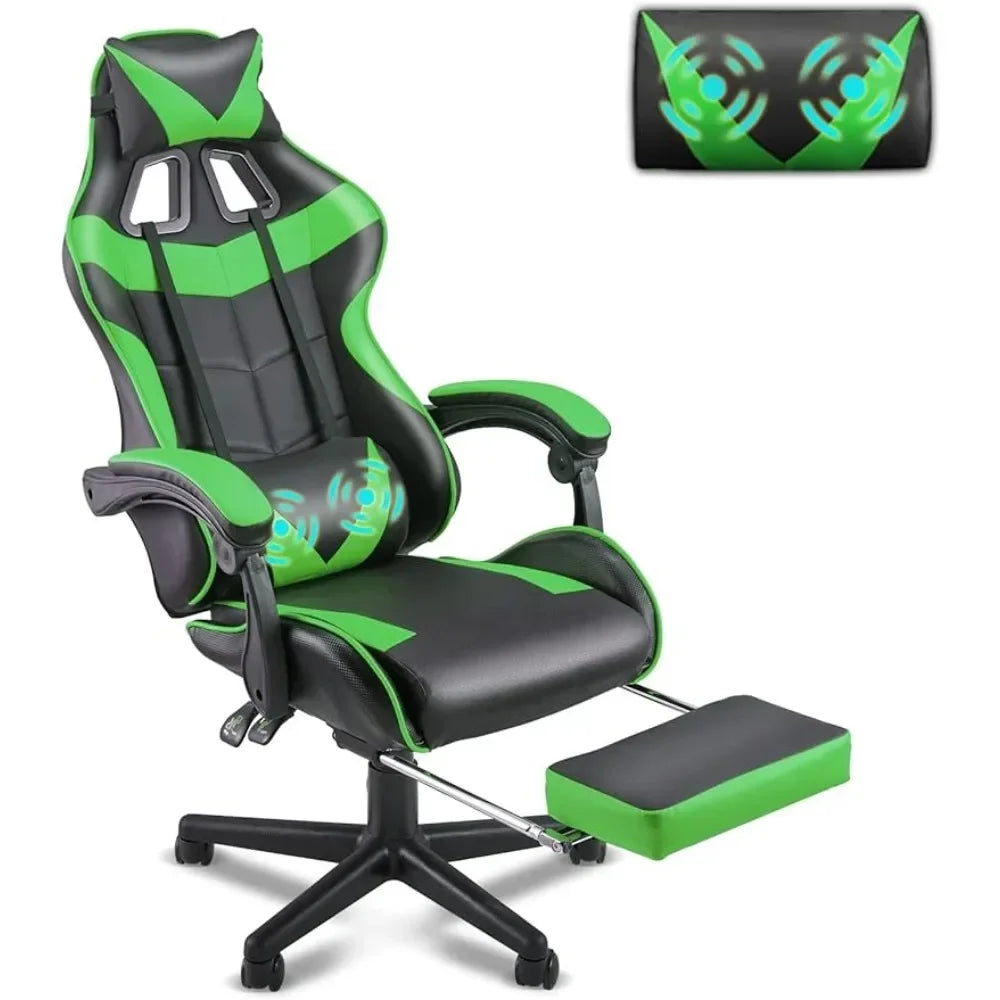 Ergonomic Game Chair With Adjustable Headrest and Lumbar Support