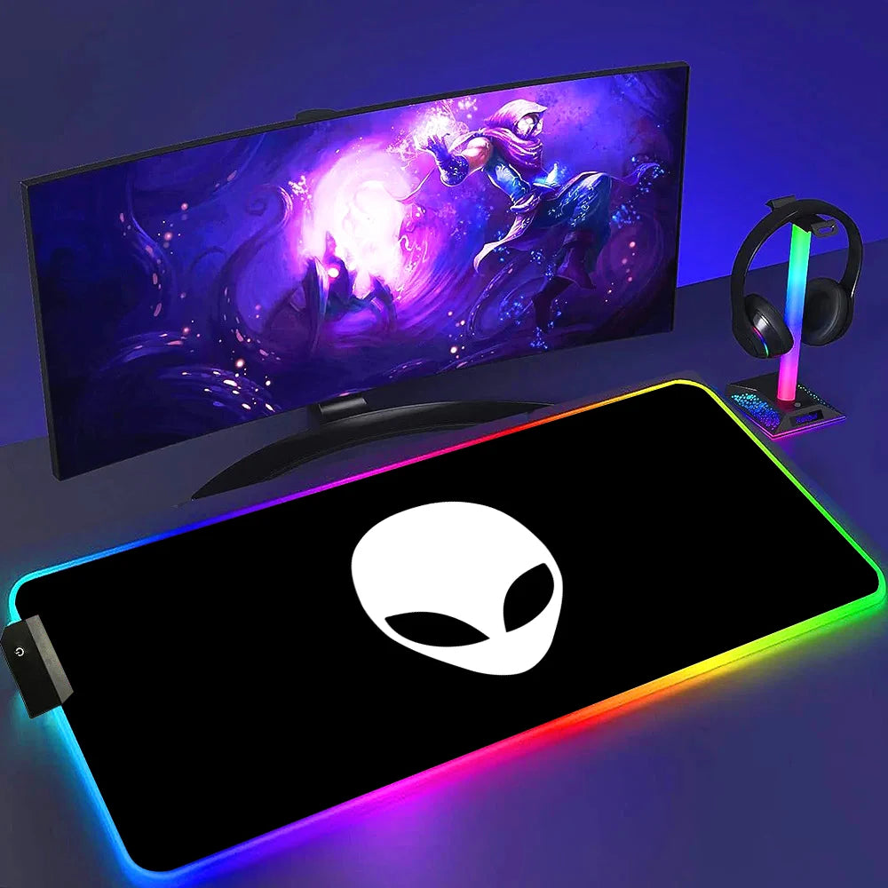 RGB Alienware Black Large Gaming Mouse Pad