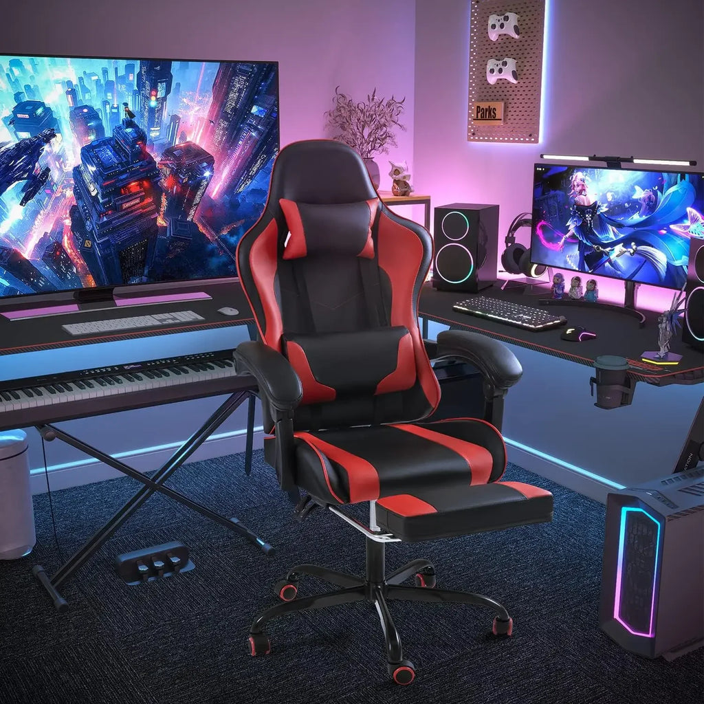 Gaming Chair with Footrest