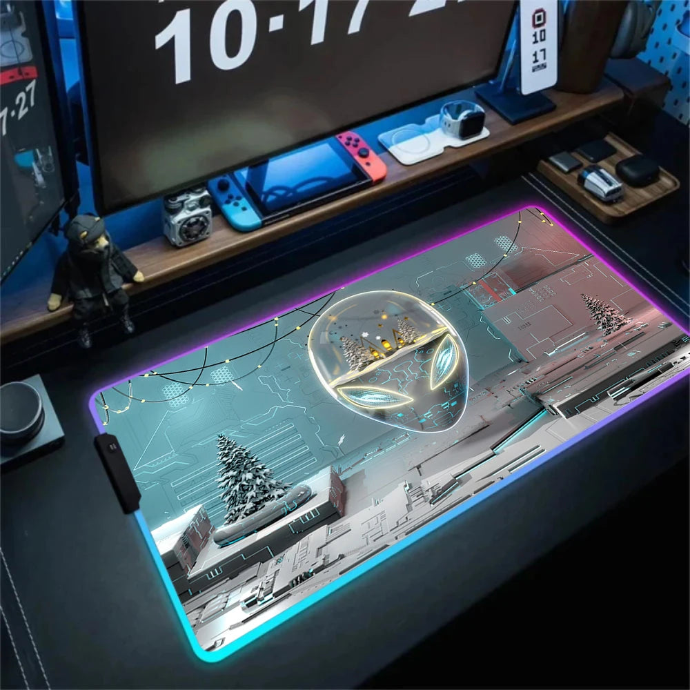 RGB Alienware Black Large Gaming Mouse Pad